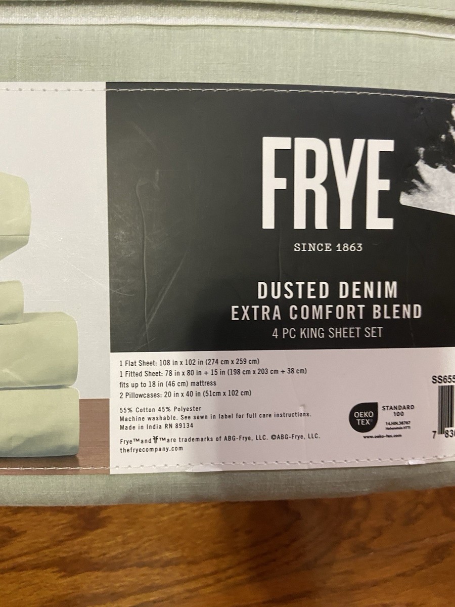 FRYE King Sheet  Dusted Denim  Extra Comfort  Blend  4 PC View 2