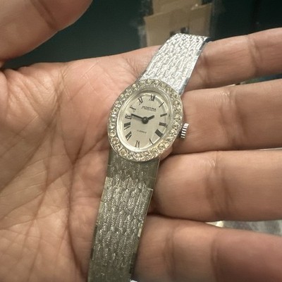 Works Vintage 1979s Mortima Ladies 17J Watch Manual Wind Silver 23mm 6.75 - MINT