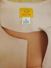 Ruby Rd. Open Front Jacket Blush Size 14 Z-244 