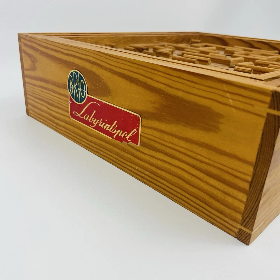VTG Sweden Brio Labyrinth Wooden Maze Game Box 1950s Labyrintspel 18376 - Image 2 of 4