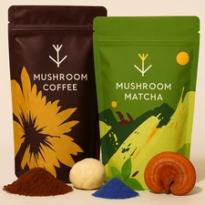 Organic Mushroom & Matcha Coffee 30 Servings Per Pack ( PACK OF 2 )