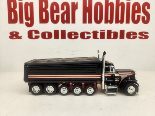1/64 DCP #60-1659 Blk/Slvr/Org Peterbilt 379 Day Cab Super Dump W/3 Pusher Axles - Picture 10 of 15