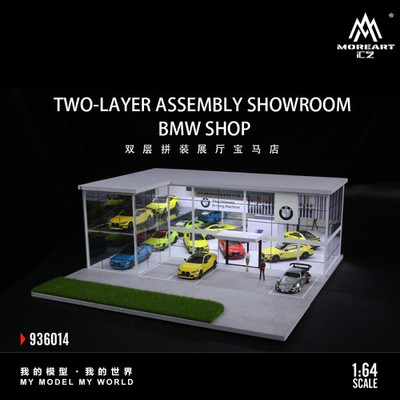 Diorama 1/64 Diecast Garage Modell LED Lichit Parkplatz Modellauto Display Case