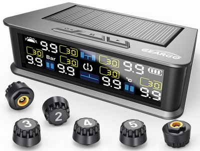 #ad #ad GEARGO RV Tire Pressure Monitoring System TPMS Solar Powered with 6 Senso... $18.42