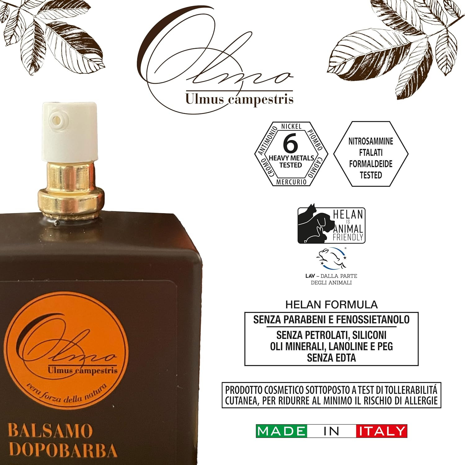 Dopobarba Antirughe Olmo Helan 100ml | Freschezza Post-Sport e Barba - 3