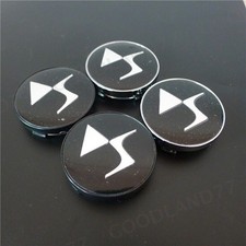 4X 60mm DS DS3 DS4 DS5 CITROEN Nabenkappen Felgendeckel Schwarz Allufelgen Auto