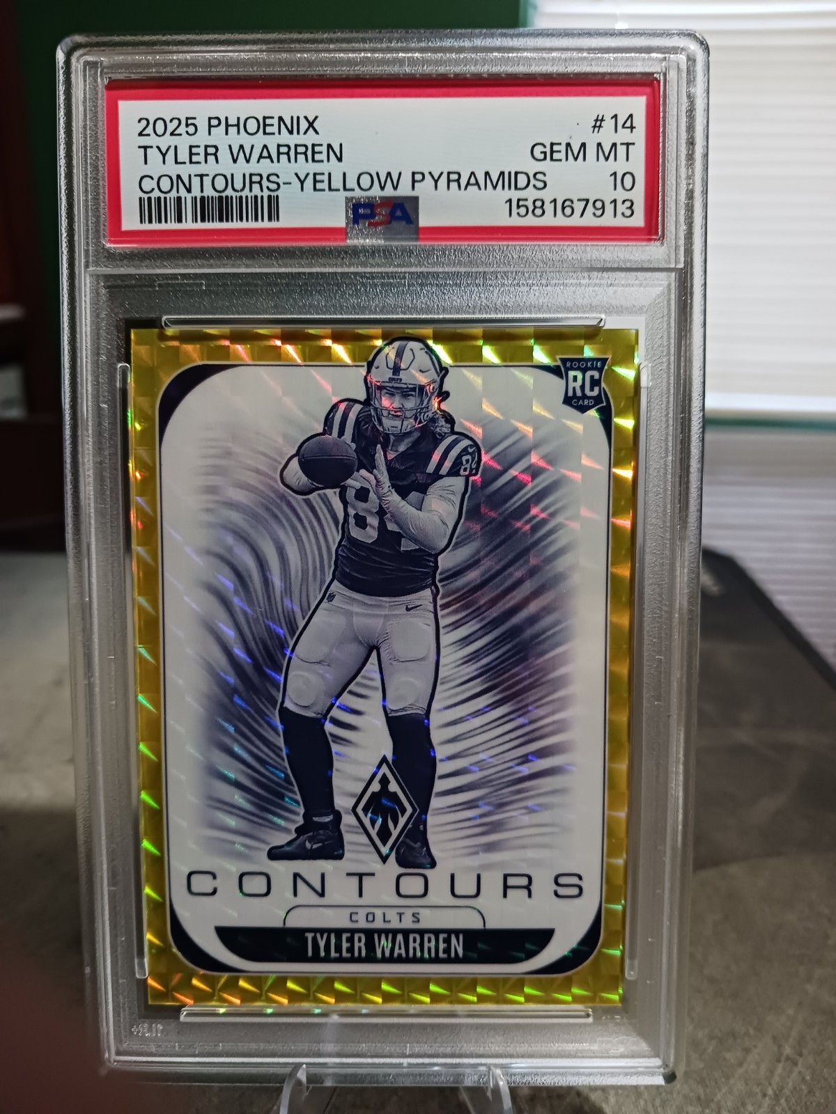 Tyler Warren Panini Phoenix Contours #14 Yellow Pyramids