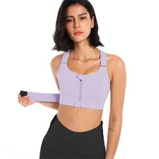 Reggiseni Sportivi Da Donna Collant Crop Top Gilet Da Yoga Cerniera Anteriore pl