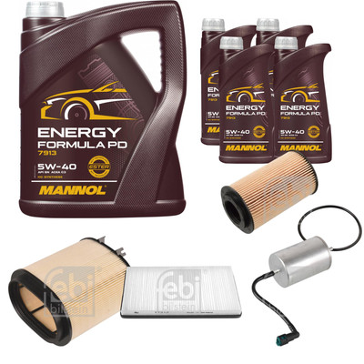FEBI BILSTEIN Inspektionspaket 9L MANNOL Energy Formula PD 5W-40 für Porsche