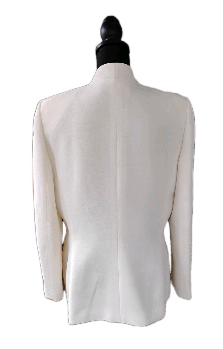 セット Kasper Suit Jacket Suit 12 Off White Topstitched Women's Dress