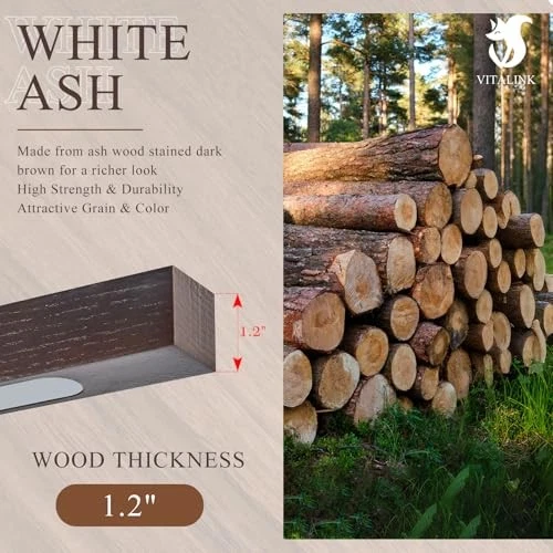 Luces de cuadro de madera para pared, cableado dorado 27,5" largo LED brazo fijo: dorado Foto 3 de 4