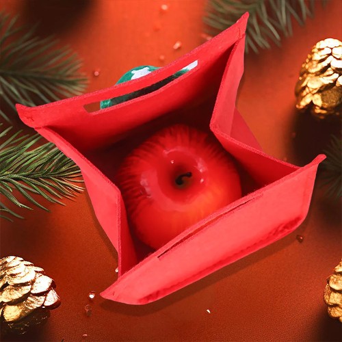 Weihnachten Geschenkverpackung Filztüte Band Bedruckt Süßigkeiten Beutel Party Deko Neu - Bild 14 von 24