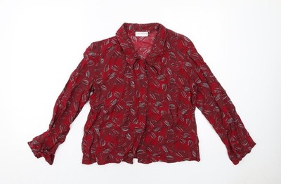 Damen UK Größe S Off Shoot Rot Basic Knopfleiste