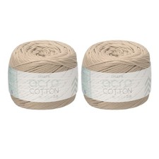 2 Rolls Cotton Crochet Yarn 1.5mm x 164 Yards Macrame Cord Cream