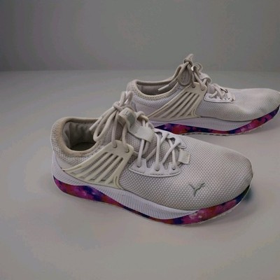 White Puma Pacer Future Tie Dye Pink/Purple 1121 Women's Size 8.5
