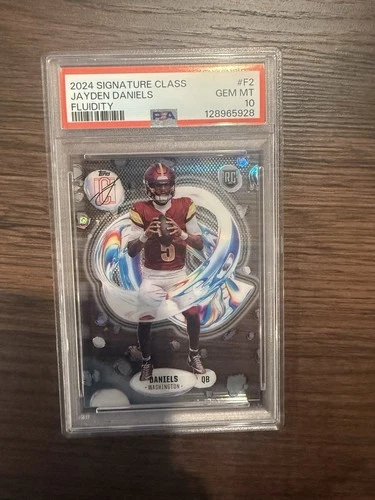 Topps 2024 Signature Class Fluidity Rookie Jayden Daniels #F-2 PSA 10 Commanders