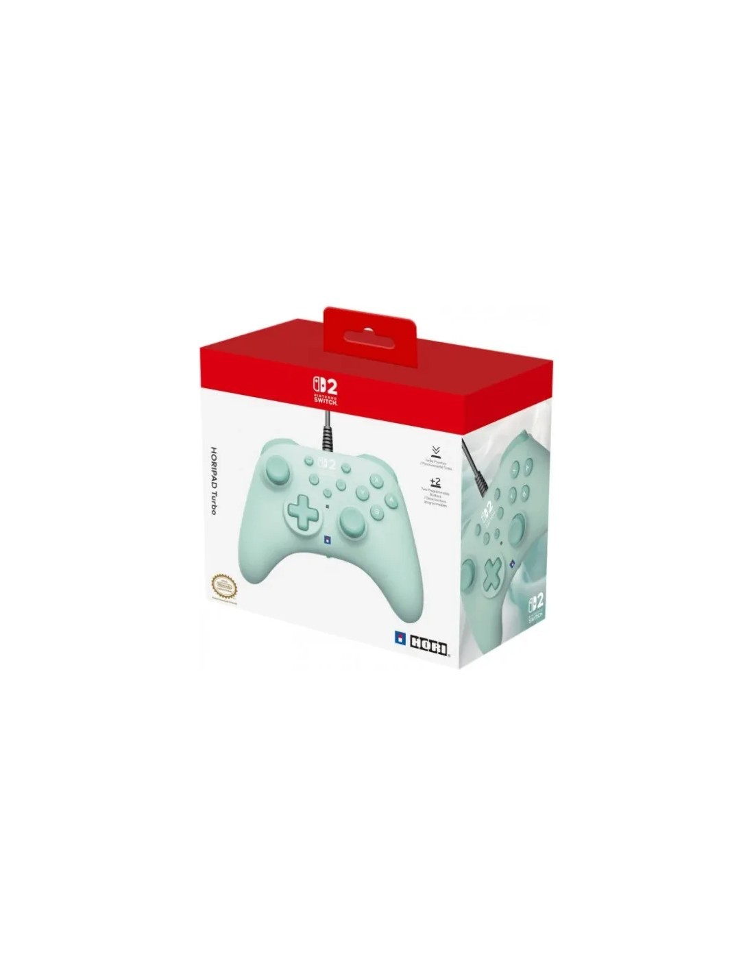 Manette Switch 2 HORIPAD filaire Vert pale pour console OLED neuve - 4