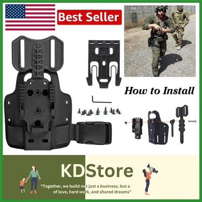Quick Lock System Kit: Drop Flex Adapter with Adjustable Leg Guard for Holsters