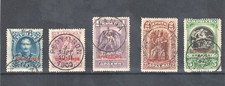 Grecia Creta 1900 Set con sovrastampa rossa "Prosorinon" - Usato