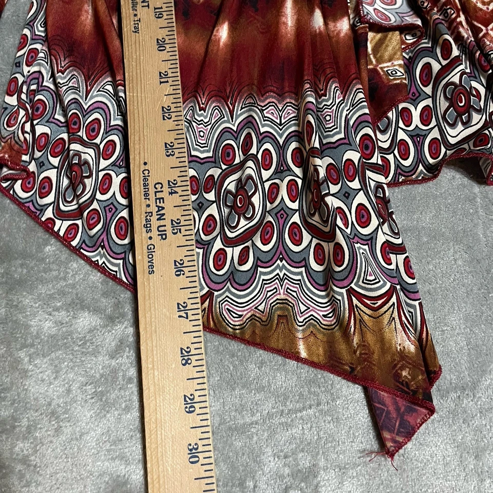 Top Y2K Monroe & Main para mujer 2X multicolor cuello boho caprichoso hada gitana elástico Foto 3 de 4