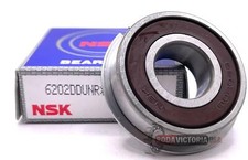 NSK 6202-2RS-NR Sealed Bearing with Snap Ring 15 x 35 x 11mm / 6202 DDUNR