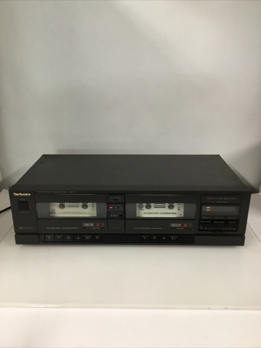 Technics Stereo Double Cassette Deck Player RS-T19 - Tested