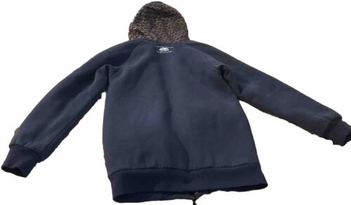 GRASSROOTS CALIFORNIA Removable Bear Red-Diamond Zip Hoodie Blue Jacket XSmall - Picture 10 of 17