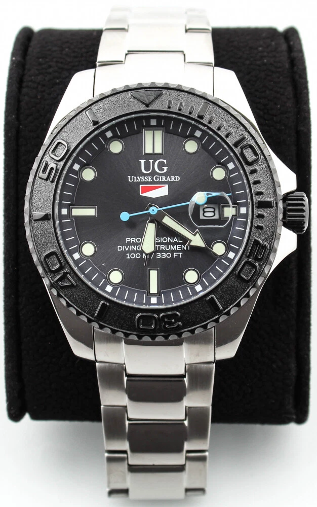 Ulysse girard men's stainless steel sport diver watch clearance