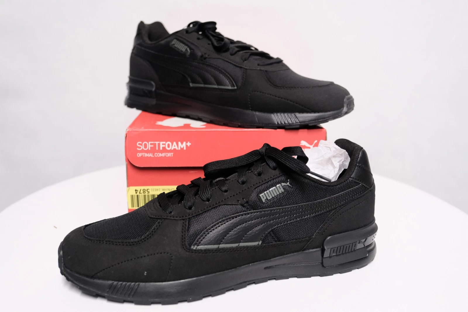 Puma Graviton Sneakers Uomo Nero EU Taglia 45 Nuove Fattura IVA