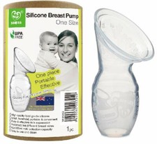Haakaa Manual One-Piece Breast Pump Clear Silicone Breastfeeding Milk 4oz A12