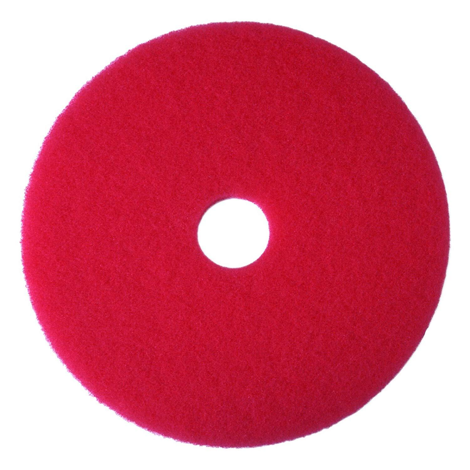 Red Buffer Floor Pads 5100, Low-Speed, 24