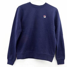 Fila Women's Michele Crewneck Pullover Fleece Sweatshirt Navy Blue Small