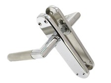 Door Handles Lever Latch Satin Nickel & Chrome Dual Finish Mitred 1-10 Pairs D5