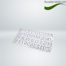 Alphabet Letters and Numbers Silicone Mould, Alphabet Letter Mold