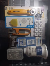 28mm Olfa Cutter 10 Pk Blades M/S Guide Fiskars Snips Needles Thread Curved Pins