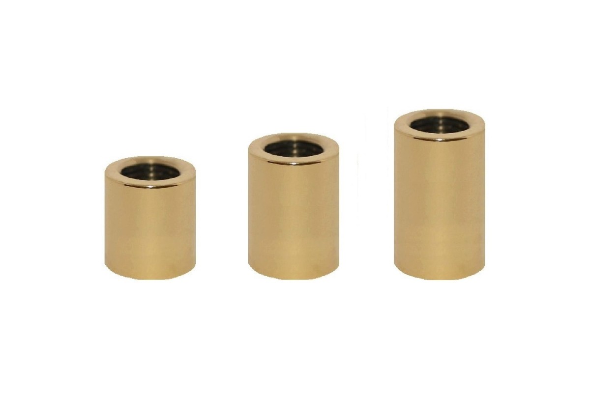 Messing Muffe 15x20mm M13x1 Innengewinde - 2 Stück Verbindungsmuffen Roh