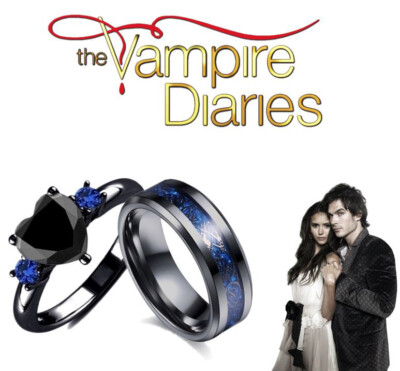 MASINIES Elena's Daylight Ring, vintage vampire diaries ring voor fans, vrouwen en mannen, ringen als cadeau, zink