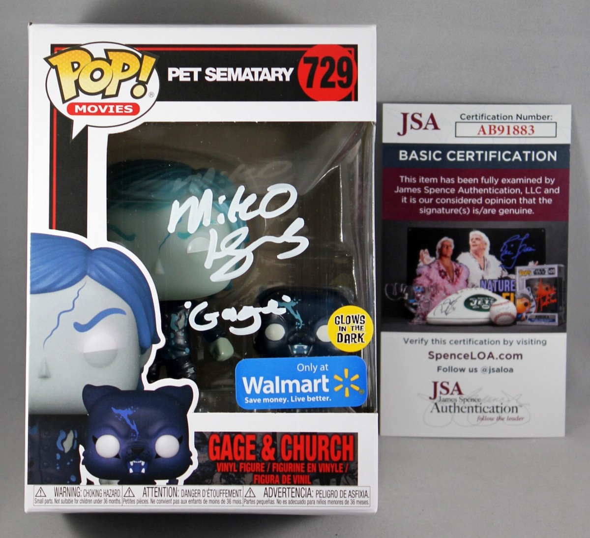 MIKO HUGHES SIGNED GAGE & CHURCH FUNKO POP FIGURE PET SEMATARY
