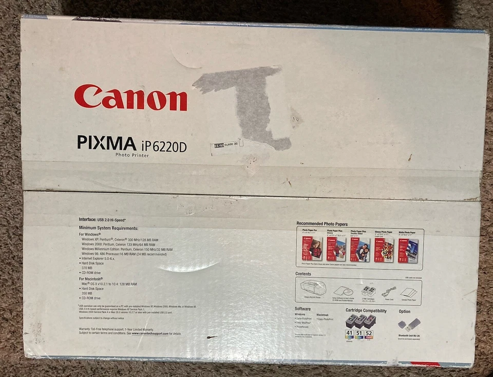 BRAND NEW Canon PIXMA IP6220D Digital Inkjet Photo Printer - New In Box - Image 3 of 4