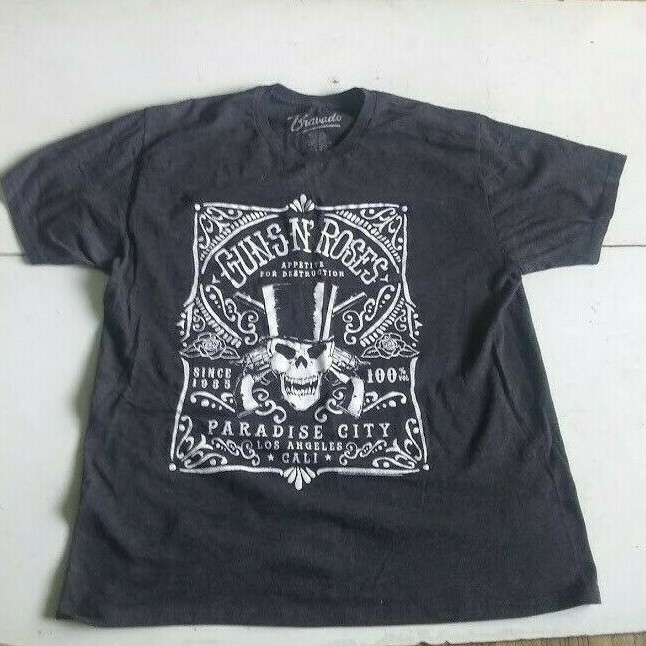 Guns N' Roses Appetite For Destruction GRAY T-Shirt Size L