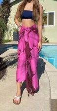 Sarong Hawaiian Design Pareo Beach Pool Cruise Wrap Dress ~ Pink Giant Hibiscus