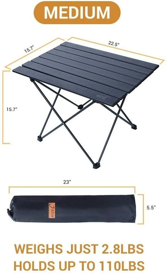 Mesa de Camping, Mesa de Campamento, Mesa Plegable, Mesa de Playa, Mesa de Camping Enrollable