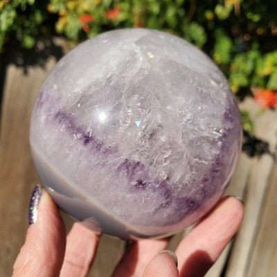 Amethyst Agate Mix Ice Druzy Flash Crystal Ball Sphere Purple | A Grade | 864 G