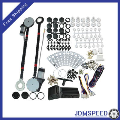 Universal Electric Power Window Lift Regulator Conversion Kit For 2 Door Pickup