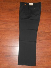 Mens Authentic Farah Premium Master Weave Black 34x30 Dress Pants Chinos Slacks