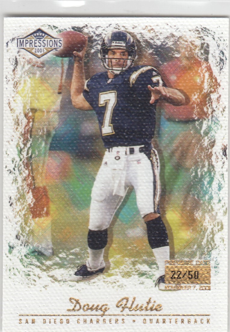 2001 Doug Flutie Pacific Impressions PREMIERE DATE /50 - #119 Chargers Bills