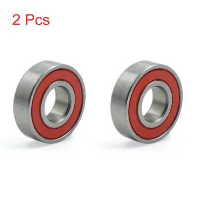 2pcs 6001RS Double Sealed Deep Groove Ball Bearing 12mm x 28mm x 8mm