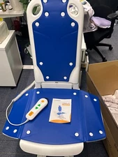 Electric Chair Lift, Elderly Lift Assist, Adjustable Height, Blue, 300 lbs