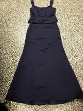 Davids bridal Bridesmaid Dress navy size 8, 2 Pieces