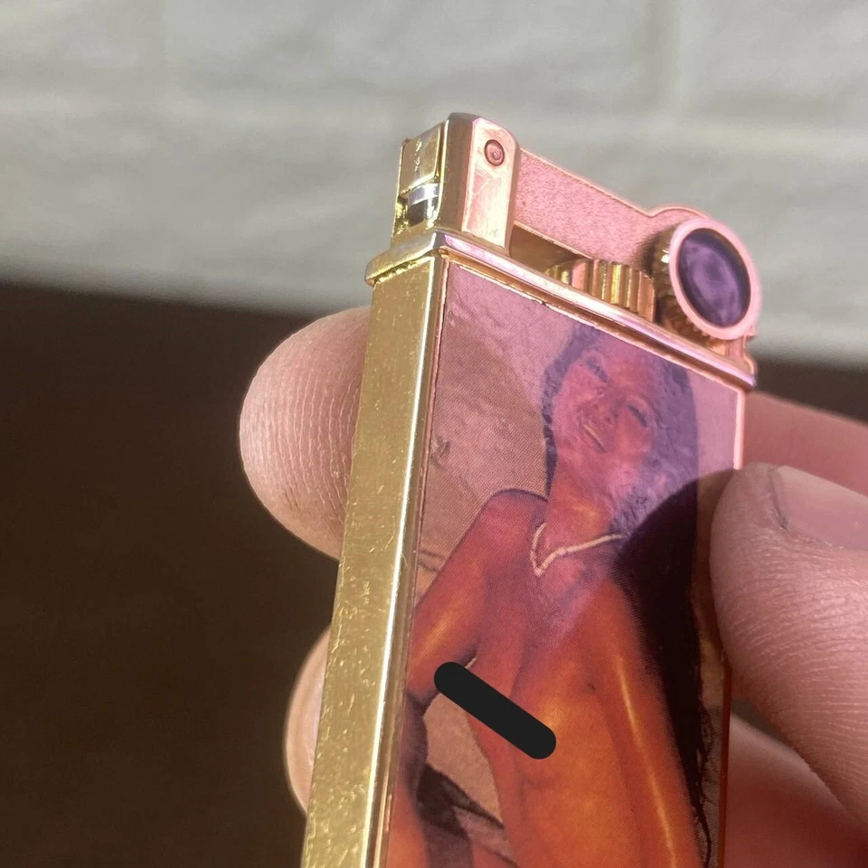 Tsubota Pearl Vintage Japón Encendedor Mujer Desnuda Foto 2 de 4